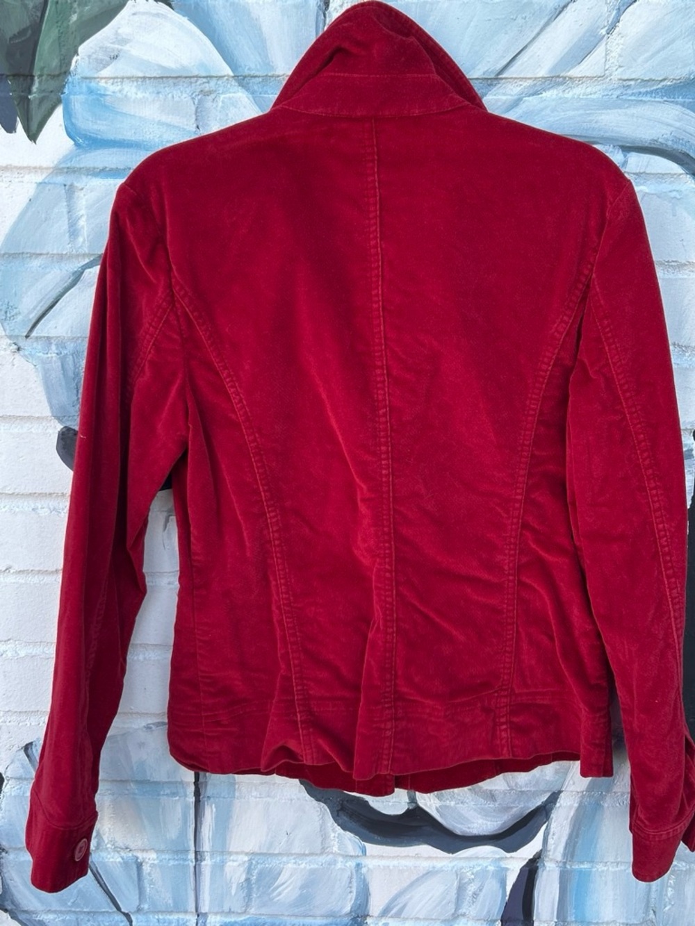 Talbots Red Corduroy Button-Front Jacket - Picture 3 of 3